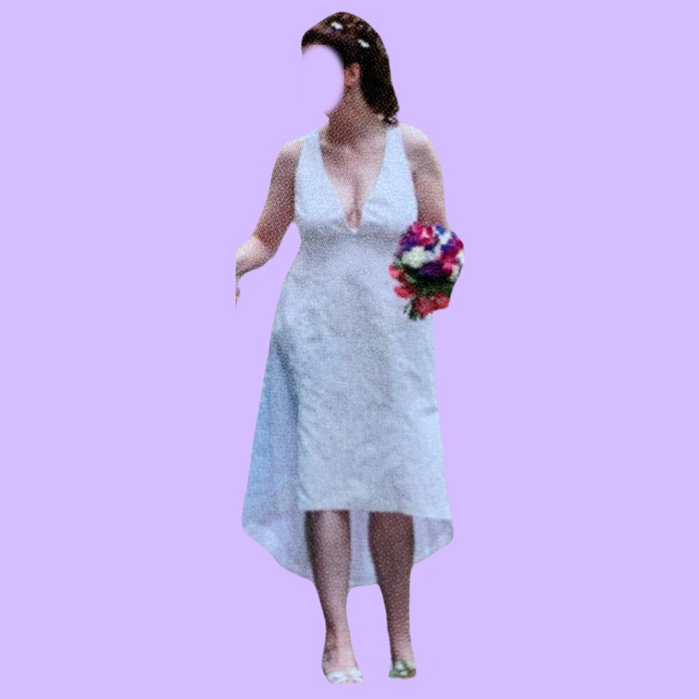 One-of-a-Kind Hawaiian Print Wedding Dress